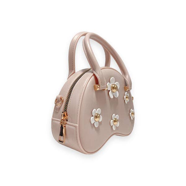 B3005 Floral Matt Jelly Dome Purse (3 Colors): PINK