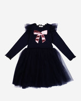 Frill Bow Tutu Dress: Red / 6
