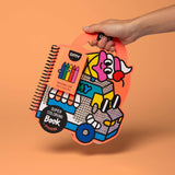 Super Coloring & Sticker Book Yummy by OMY featuring vibrant illustrations and fun stickers for creative kids.