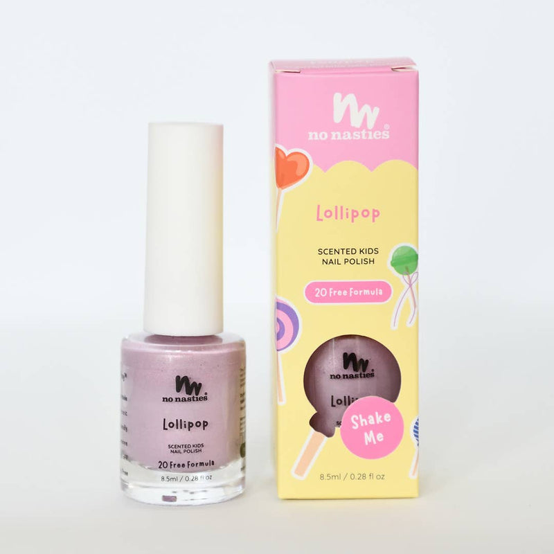 20 FREE Water Based Scented Scratch Off Kids Nail Polish: Cherry Berry - Bright Pink