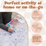 Silicone Reusable Coloring Mat Kids Bundle - Desert Animals