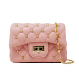 Classic Quilted Stud Mini Bag: Gold