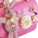 B1207 Bunny Applique Purse (4 Colors): Fuchsia