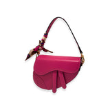 B1309 & B1342 Saddle Purse w/ Scarf (6 Colors): PINK / B1309 - SMALL