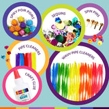 Arts & Crafts Supplies Kit  - with Storage Bin