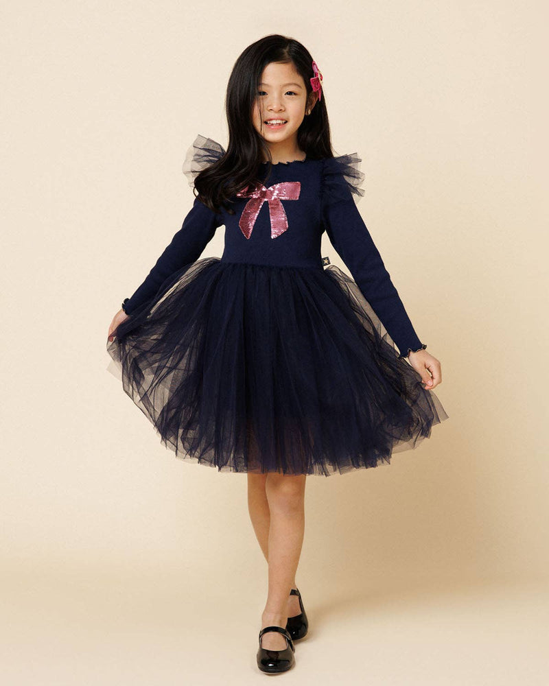 Frill Bow Tutu Dress: Red / 10