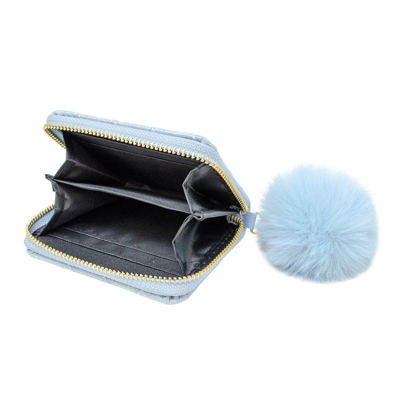 Girls Sparkle Quilted Wallet: Bubblegum