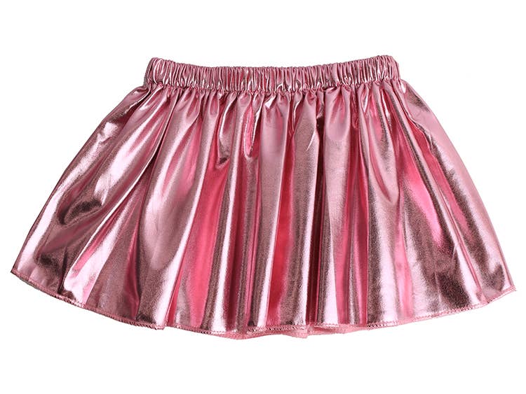 Metallic Skirt: Red / 0-12 mo