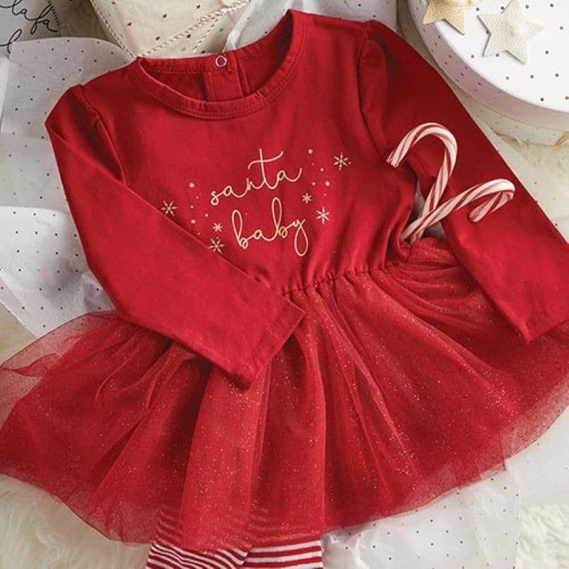 Dress - Santa Baby , 6-12 months