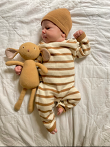 Organic Baby Hat: 0-6 Months / Natural