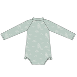 Sage Surfer Long Sleeve Swimsuit: