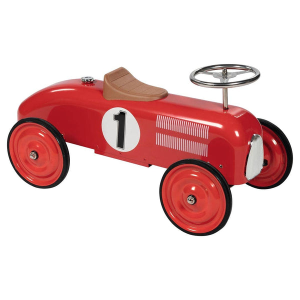 Classic Vintage Race Car Ride-On Vehicle, Red