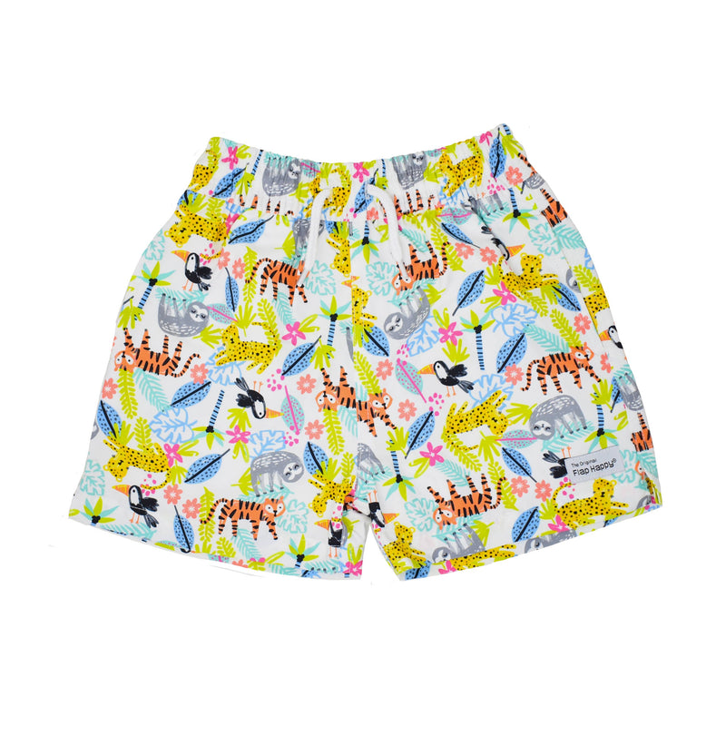 Kids UPF50+ Boys Wesley Swim Trunks with Mesh Liner: Artsy Sharks