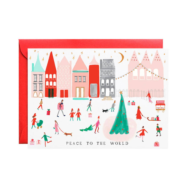 Peace to the Whole World - Holiday Greeting Card: Notecards