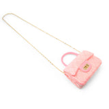 Classic Sparkle Top Handle Handbag: Pink