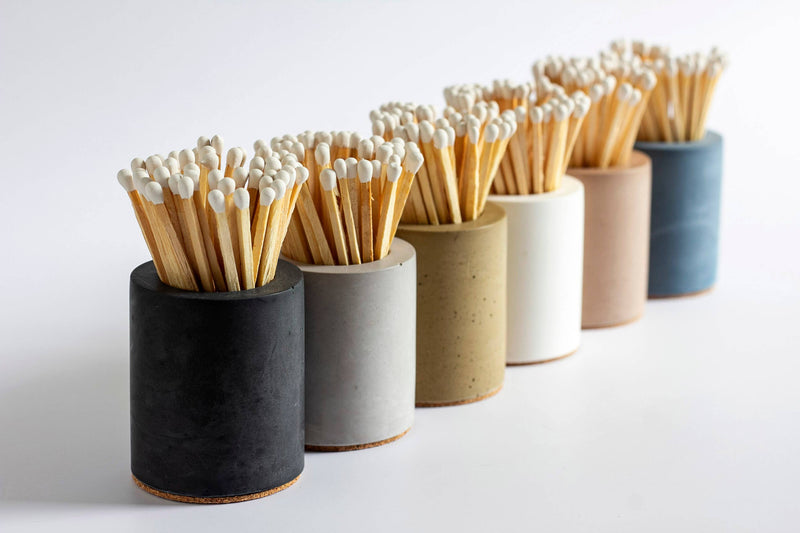 Cylinder Match Holder: Black / Rainbow
