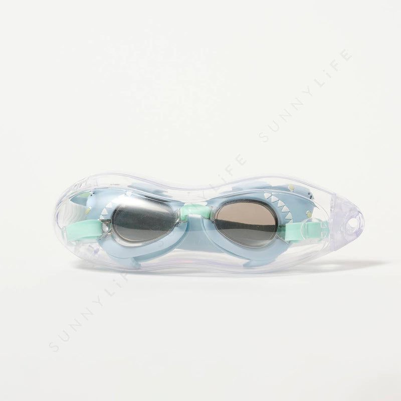 Salty the Shark Mini Swim Goggles Aqua