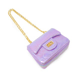 Shiny Dotted Heart Classic Handbag: Hot Pink