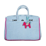 Hampton's "Designer" Inspired Tote Bag - 7 colors !!!: Turquoise/Pink