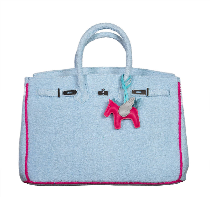 Hampton's "Designer" Inspired Tote Bag - 7 colors !!!: Turquoise/Pink