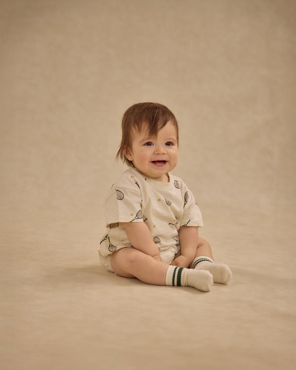 Relaxed Bubble Romper Tennis