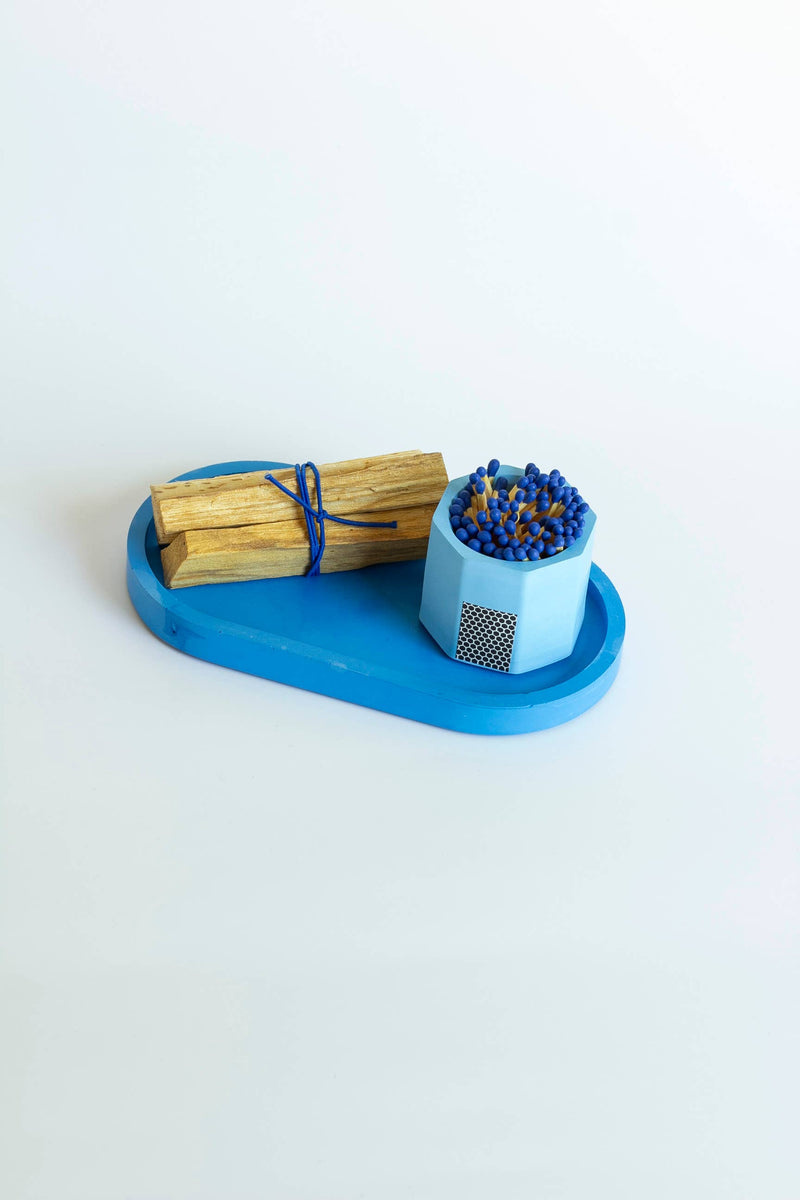 Candle Tray set 3-Piece Palo Santo: Navy