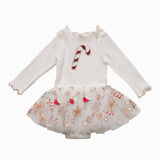 Candy Cane Baby Tutu: Red / 3M