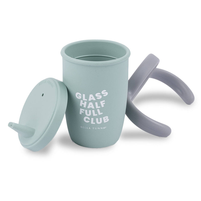 Glass Half Full Club Happy Sippy Cup: Blue