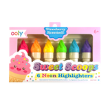 Sweet Scoops: Neon Highlighters - Strawberry Scent (Set of 6)
