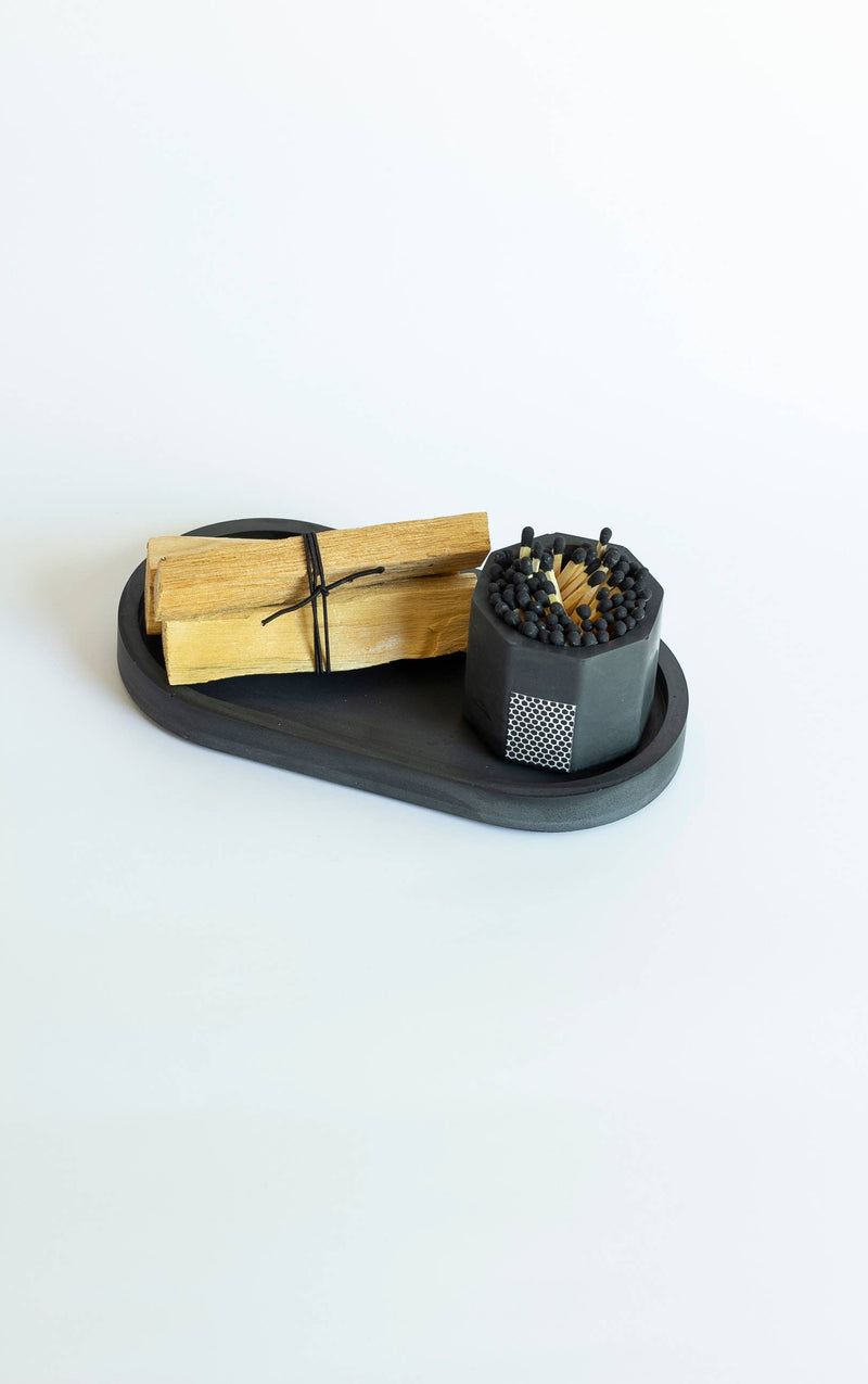 Candle Tray set 3-Piece Palo Santo: Navy