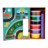 Colorful Cars Clay & Play set by Floss and Rock featuring vibrant clay cars for creative play.