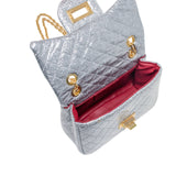 Classic Quilted Sparkle Mini Bag: Purple