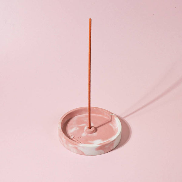 Marbled incense holder: Pink