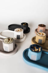 Candle Tray set 3-Piece Palo Santo: Navy
