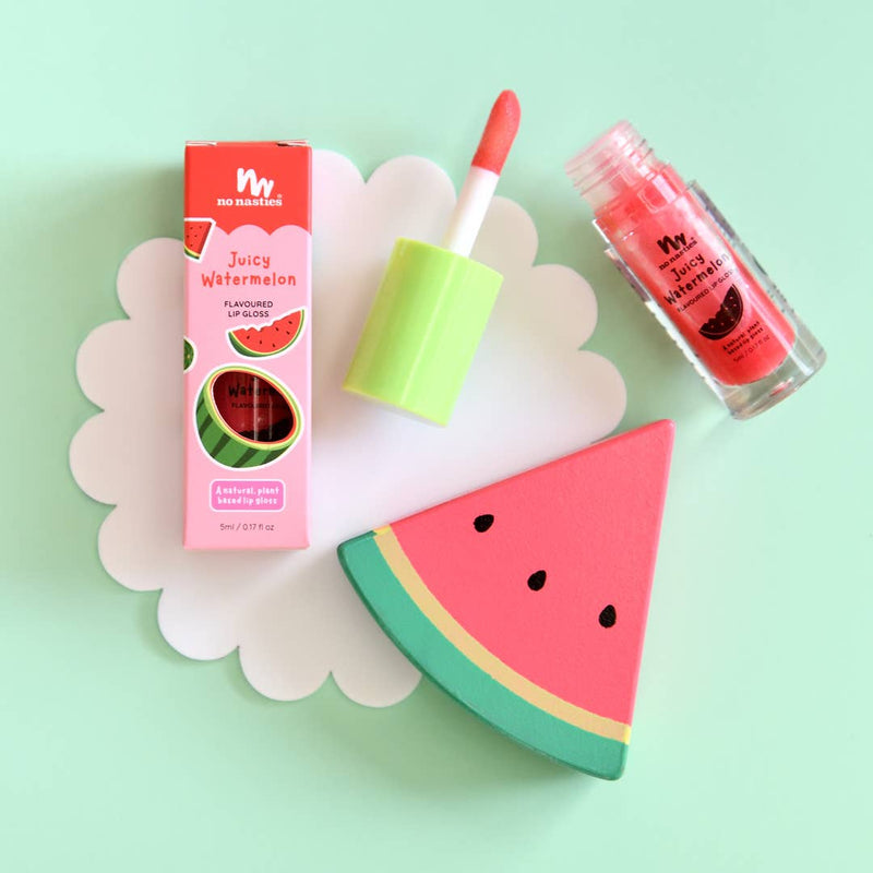 Natural Kids Lip Gloss Wands - Multiple Flavours available: Birthday Cake - Shimmery Cream Coloured