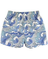 Boys Ocean Camo Swim Trunks: Blue