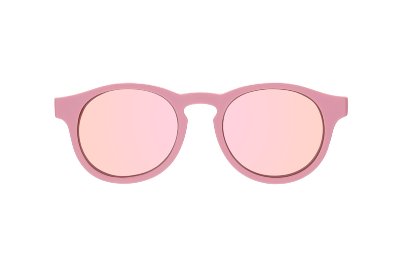 Pretty in Pink Polarized Keyhole Sunglasses w/ Mirrored Lens: Ages 3-5