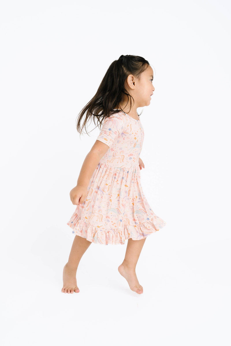 Stardust Unicorns Short Sleeve Bamboo Dress