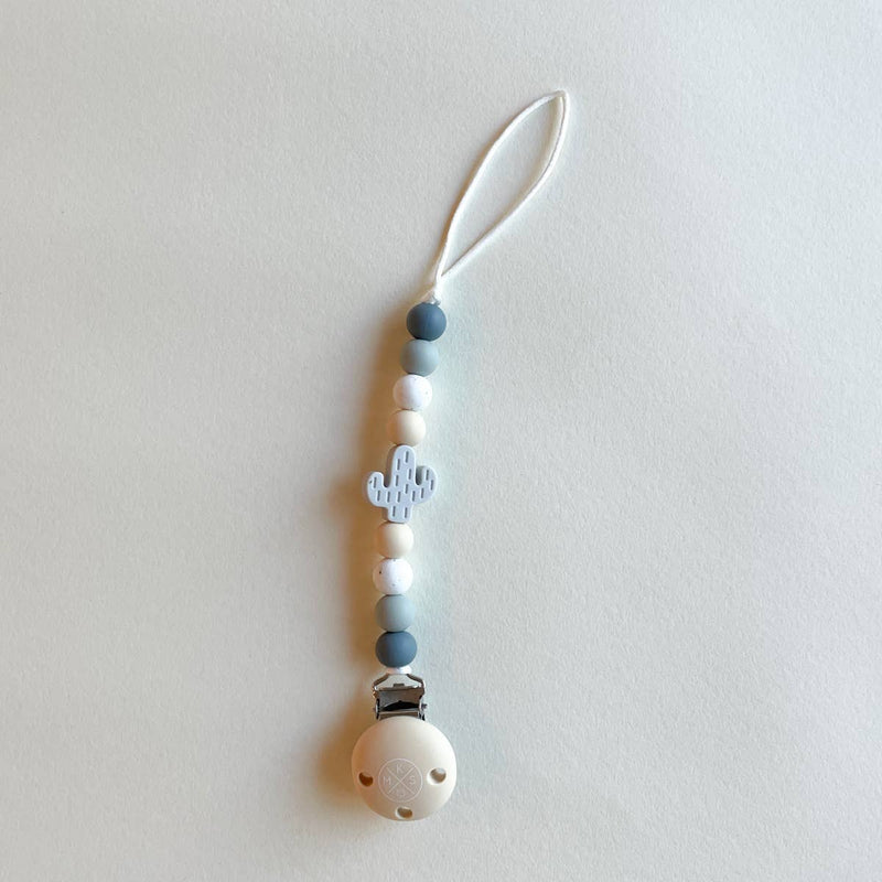 Pacifier Clip Teether Holder Cactus Desert for babies: Pink