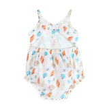 Seashell Baby Romper & Headband Set (Organic Muslin): Natural / 0-3M