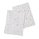 2-pack Cotton Swaddles -Kitty Cat/ Flower Field