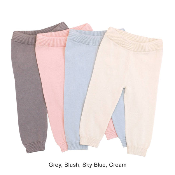 Milan Baby Legging Pants Sweater Knit (Organic Cotton): Blush