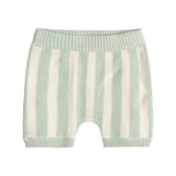 Palm Trees Embroidered Baby Shirt & Shorts Set (Organic): Sage Green