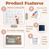 Silicone Reusable Coloring Mat Kids Bundle - Desert Animals
