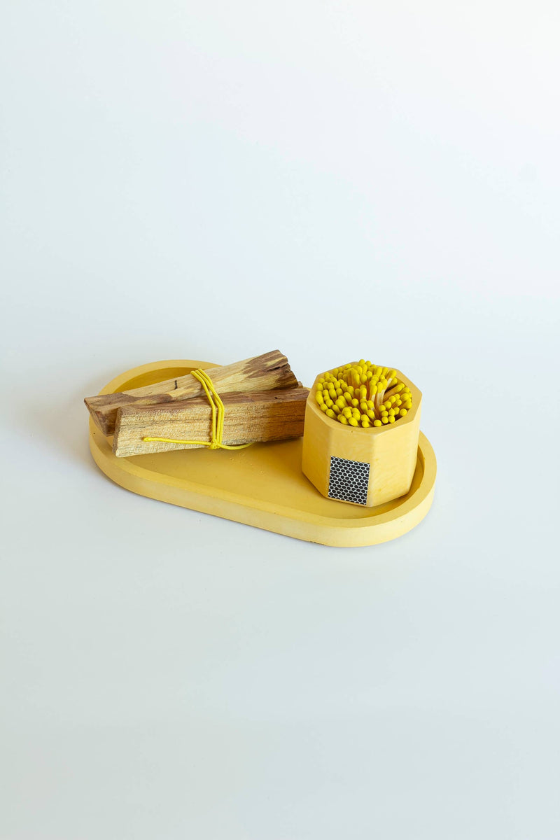 Candle Tray set 3-Piece Palo Santo: Navy