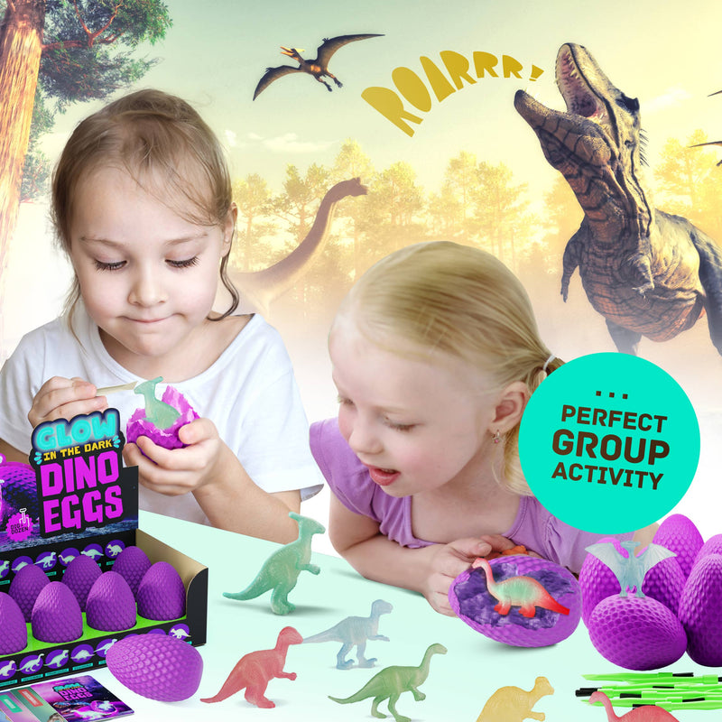 Glow in The Dark Dino Eggs Dig Kit for Kids