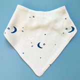 Baby Kerchief Bib-Moon and Stars: Green