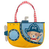 Colorful Stephen Joseph Gifts turtle beach tote bag with handles and vibrant turtle design for carrying beach essentials.