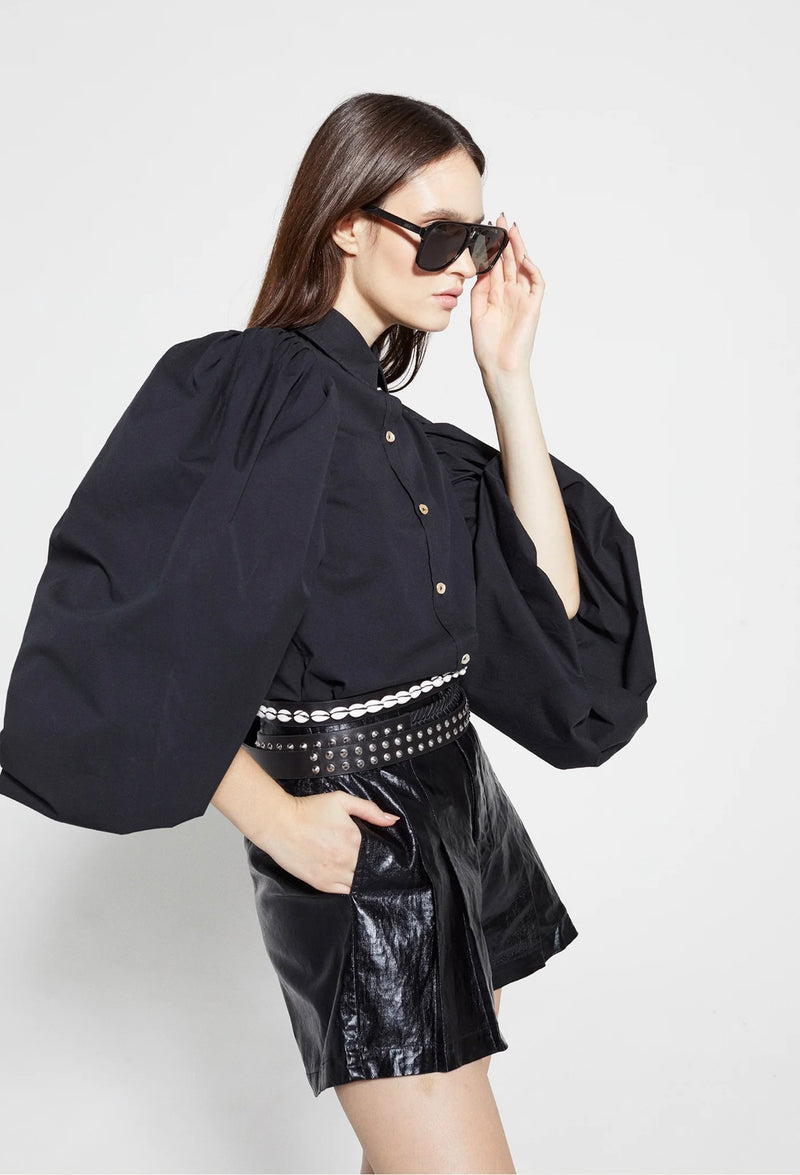 Frida Linen Shorts - Black