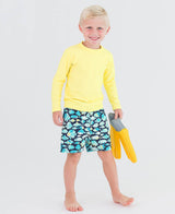 Boys Fish Friends Swim Trunks: Blue / 12-18m